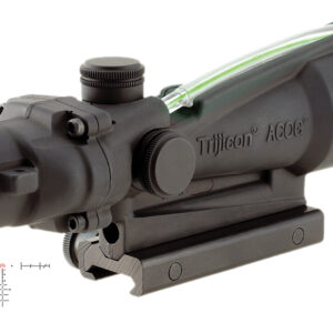 Trijicon 100155 ACOG  Black Hardcoat Anodized 3.5x 35mm Illuminated Green Horseshoe 308 Ballistic Reticle