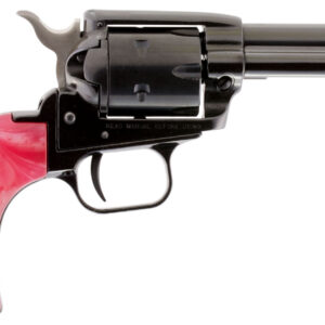 Heritage Mfg RR22MB3BHPNK Rough Rider  22 LR/22 WMR 6 Shot, 3.50" Black Steel Barrel, Black Zinc Alloy Frame, Black Cylinder, Pink Pearl Grip, Hammer/Thumb Safety, Exposed Hammer