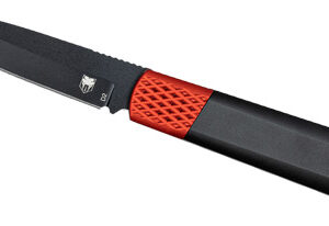 COBRATEC GIDEON HIDDEN RELEASE - 3" BLACK/RED ALUMINUM D2 BLADE
